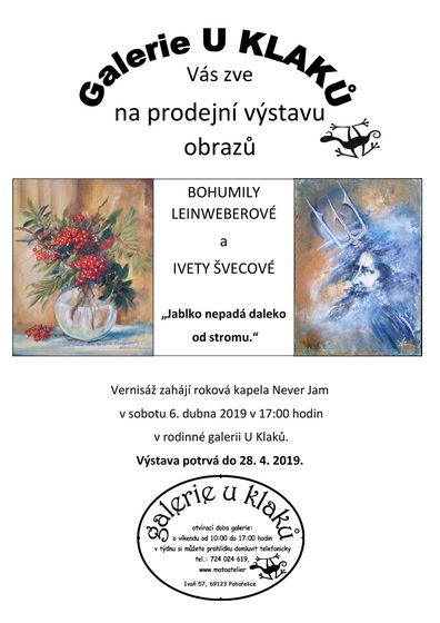 Jablko nepadá daleko od stromu — Galerie U Klaků, duben 2019 – fotografie 5